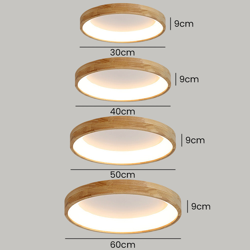 ELEVE - Sleek Wood Accent LED Ceiling Light