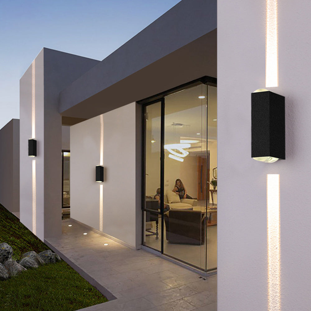 NOVAEL - Waterdichte LED Buiten Zwarte Wandlamp