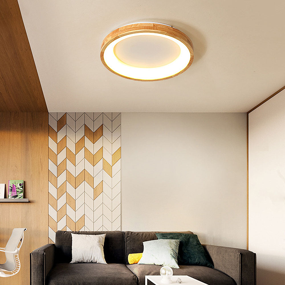ELEVE - Sleek Wood Accent LED Ceiling Light