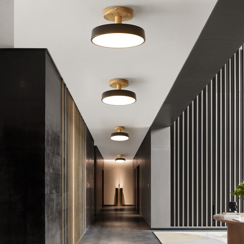 VIVARE - Sleek Wood and Iron Ceiling Light