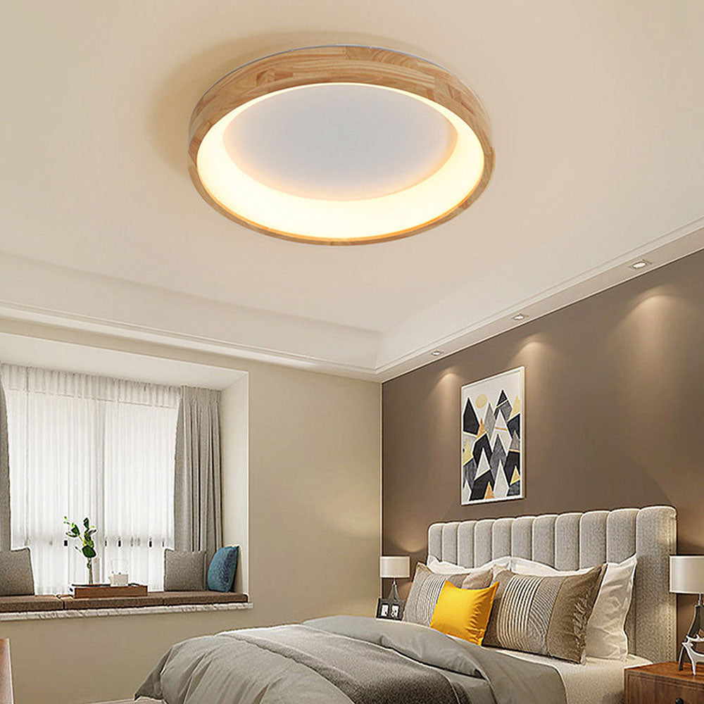 ELEVE - Sleek Wood Accent LED Ceiling Light