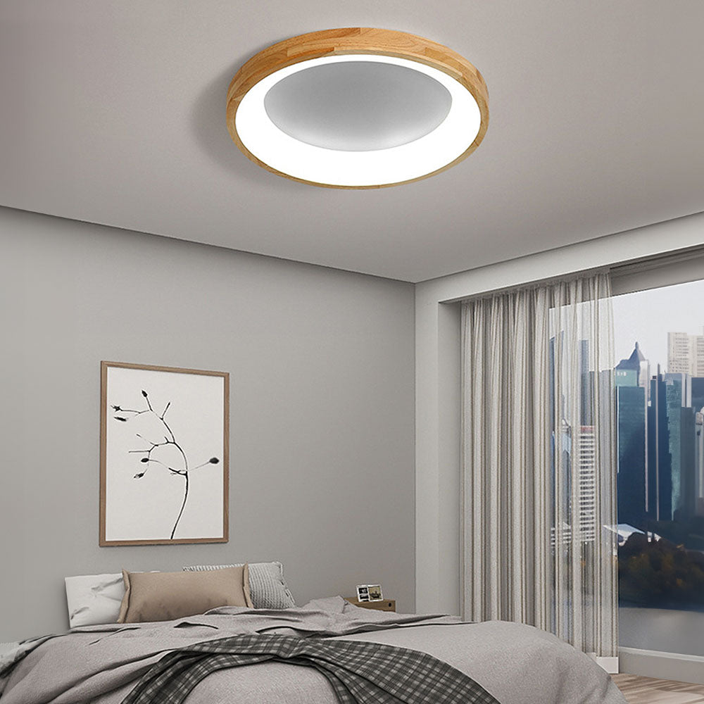 ELEVE - Sleek Wood Accent LED Ceiling Light