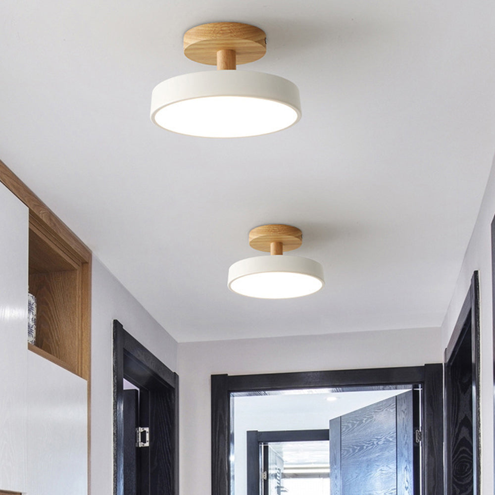 VIVARE - Sleek Wood and Iron Ceiling Light