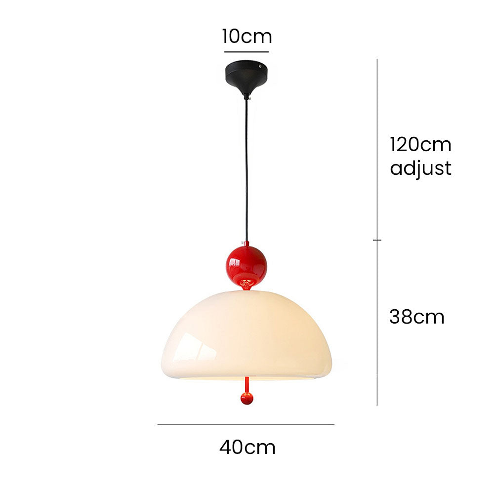 AURORIX - Vibrant Red Glass Pendant Light