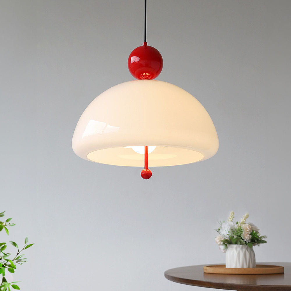 AURORIX - Vibrant Red Glass Pendant Light