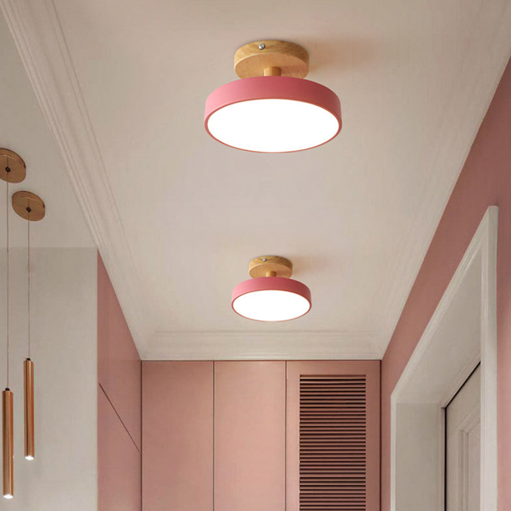 VIVARE - Sleek Wood and Iron Ceiling Light