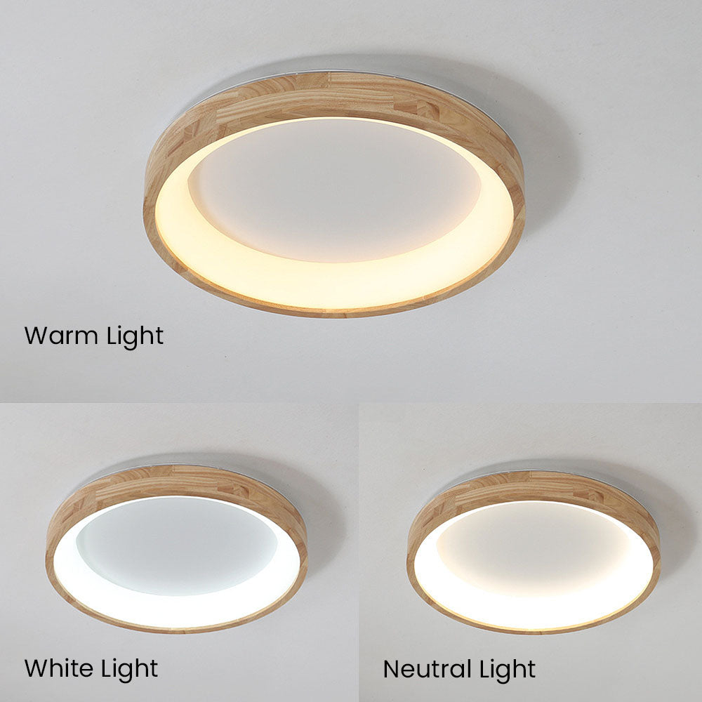 ELEVE - Sleek Wood Accent LED Ceiling Light