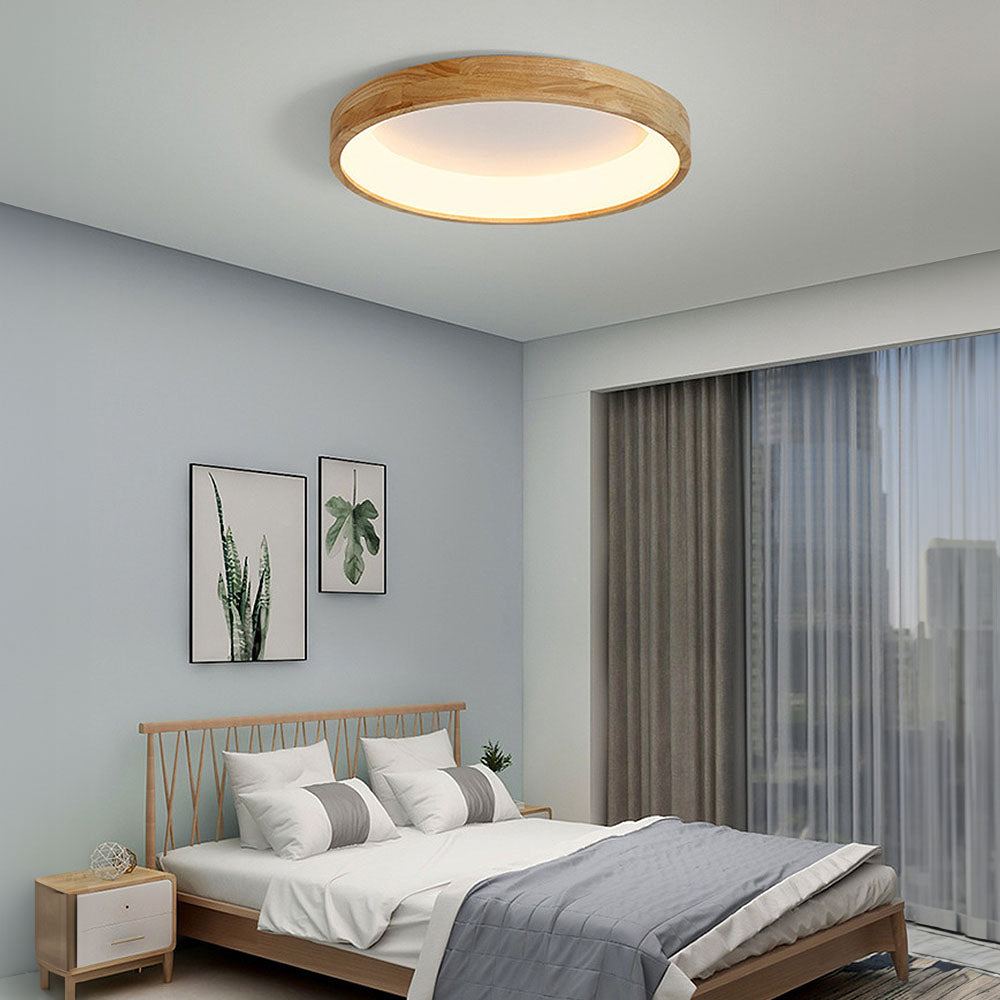ELEVE - Sleek Wood Accent LED Ceiling Light
