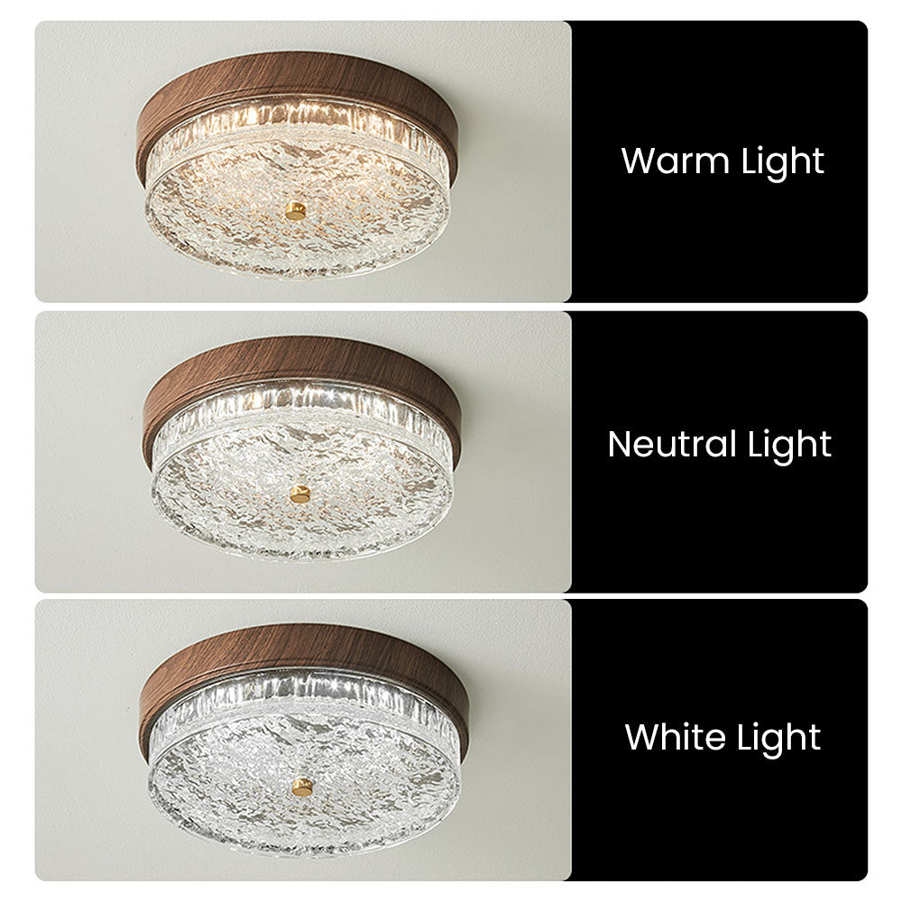 AURABELLA - Energy-Efficient Brown Glass LED Ceiling Light