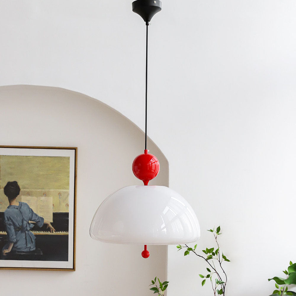 AURORIX - Vibrant Red Glass Pendant Light