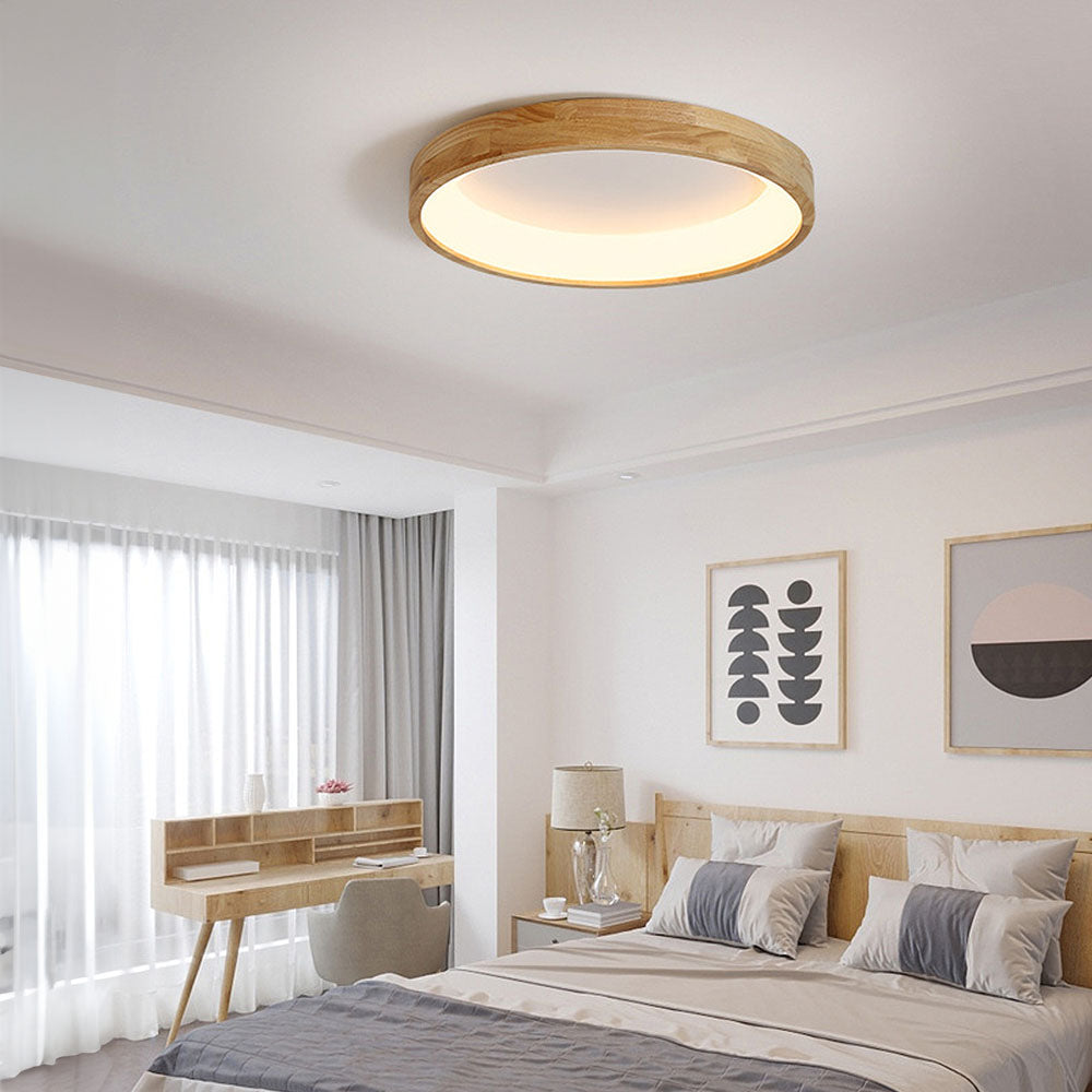 ELEVE - Sleek Wood Accent LED Ceiling Light