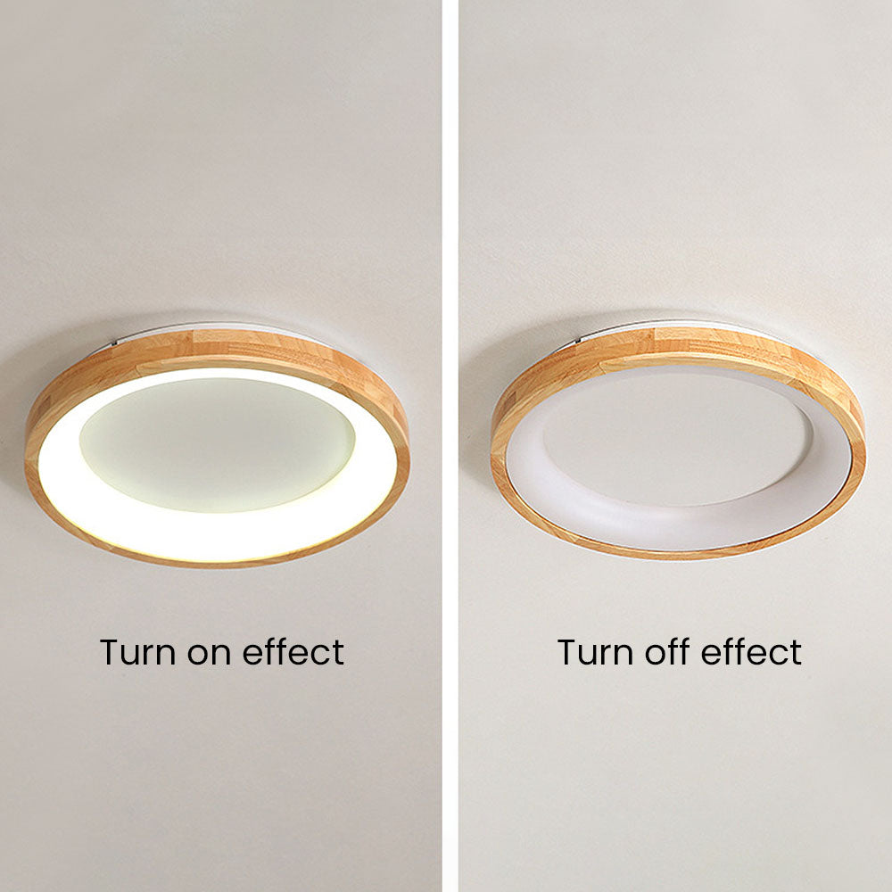 ELEVE - Sleek Wood Accent LED Ceiling Light