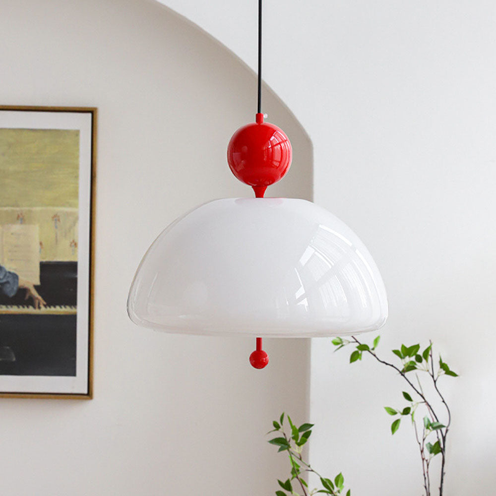 AURORIX - Vibrant Red Glass Pendant Light