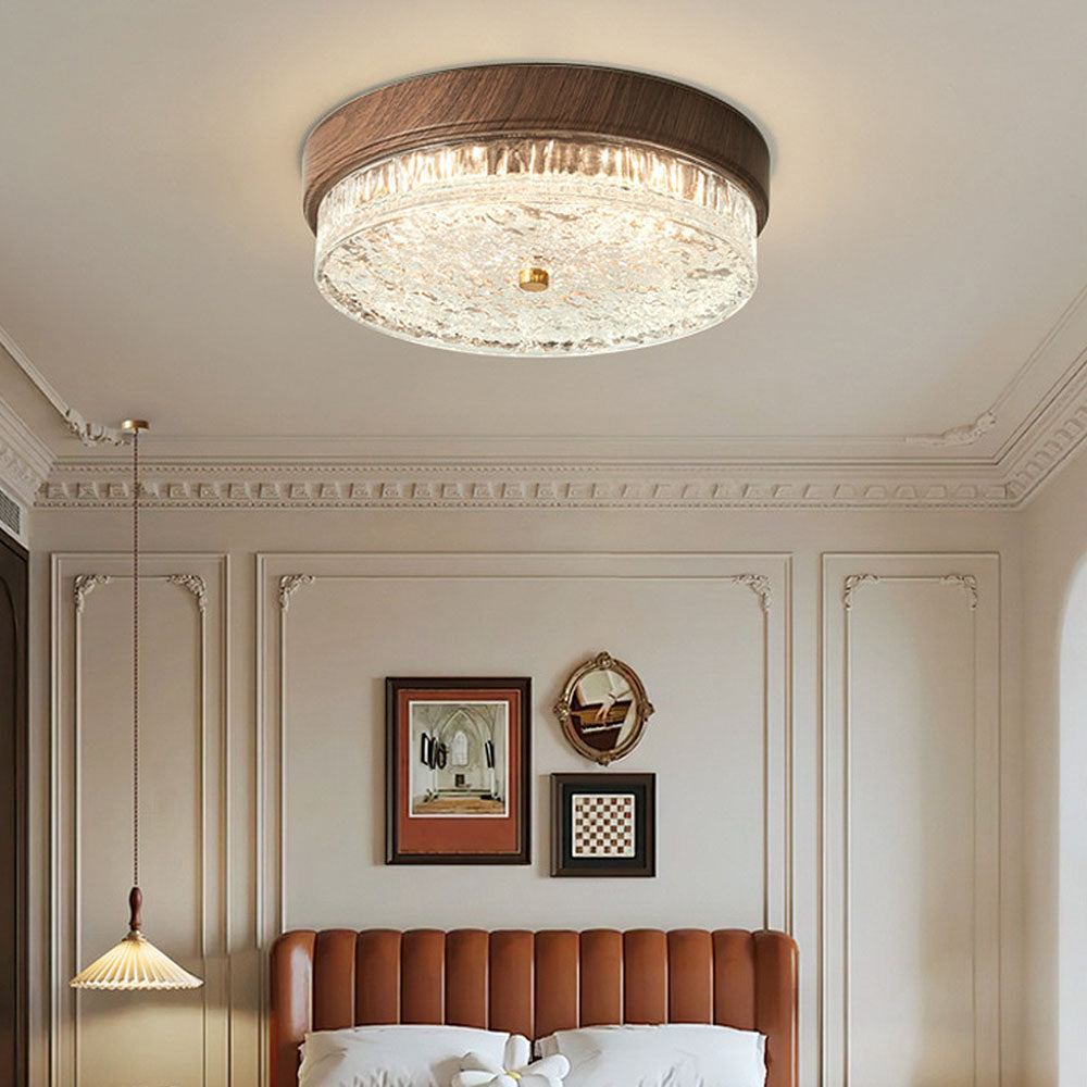 AURABELLA - Energy-Efficient Brown Glass LED Ceiling Light