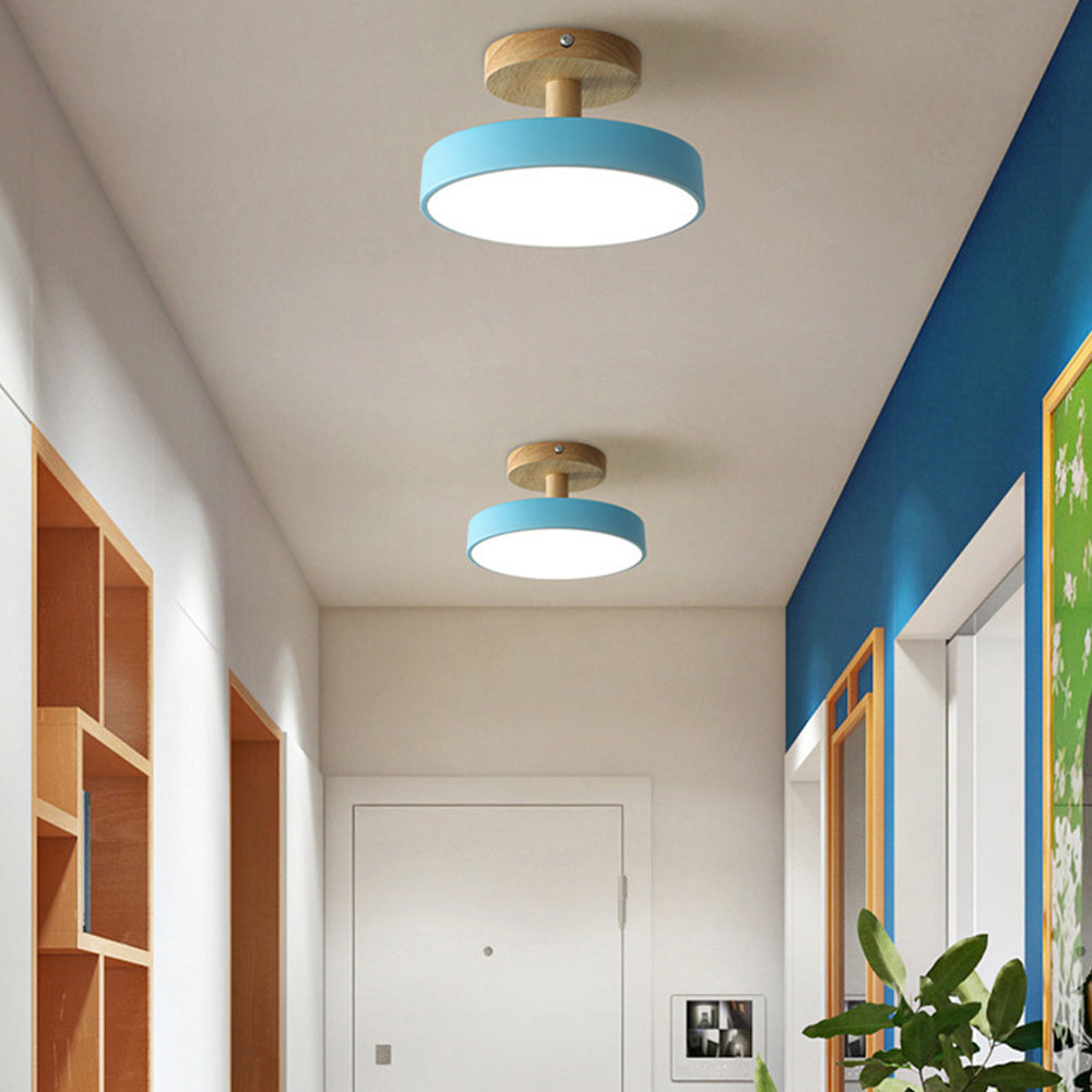 VIVARE - Sleek Wood and Iron Ceiling Light
