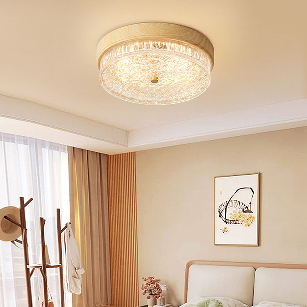 AURABELLA - Energy-Efficient Brown Glass LED Ceiling Light