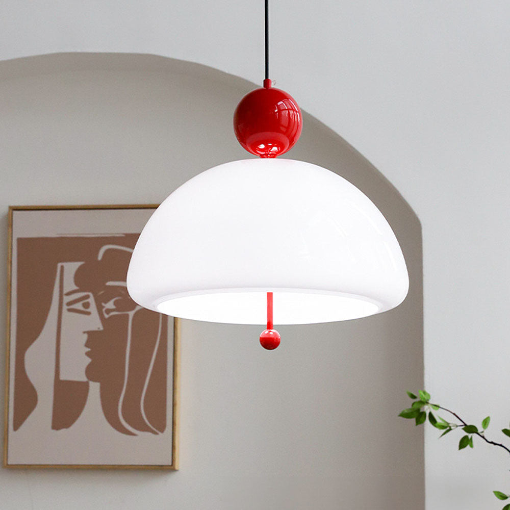 AURORIX - Vibrant Red Glass Pendant Light
