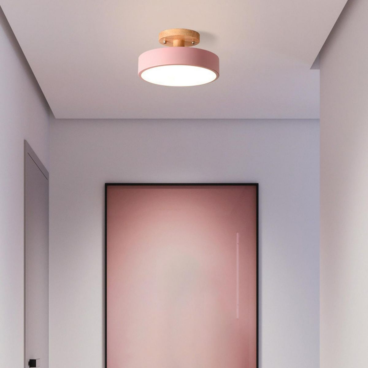 VIVARE - Sleek Wood and Iron Ceiling Light