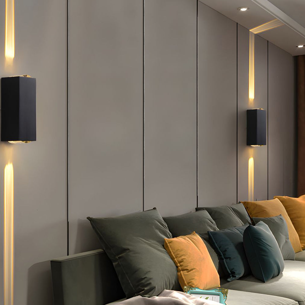 NOVAEL - Waterdichte LED Buiten Zwarte Wandlamp