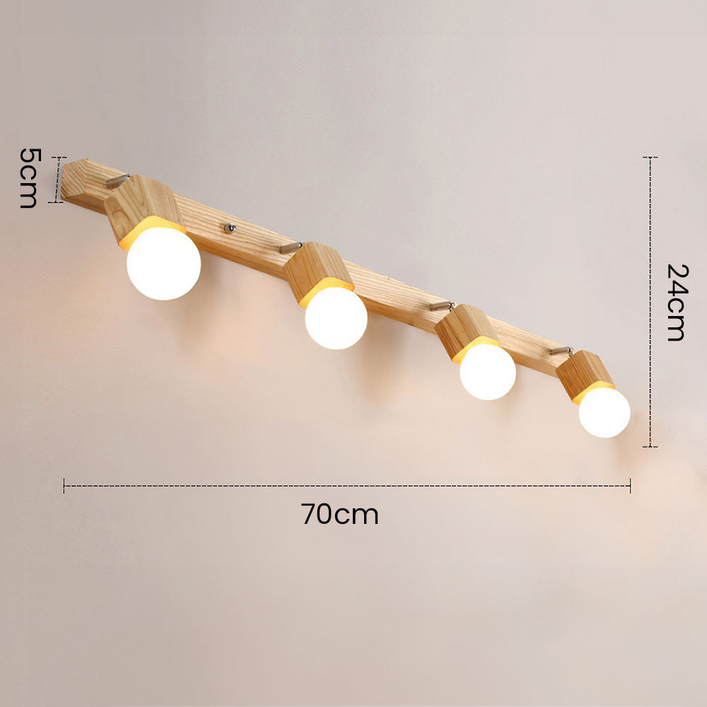 VIVLUX - Natural Wood Bathroom LED Track Lights