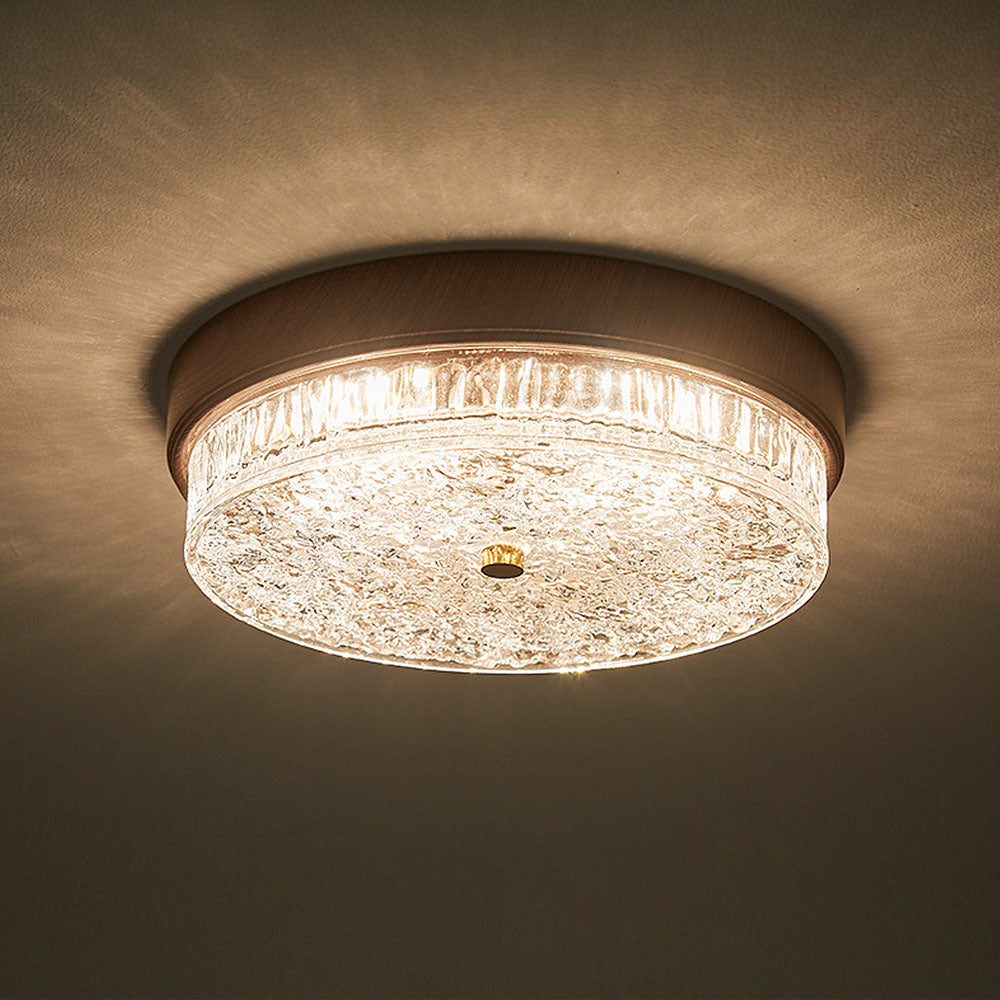 AURABELLA - Energy-Efficient Brown Glass LED Ceiling Light