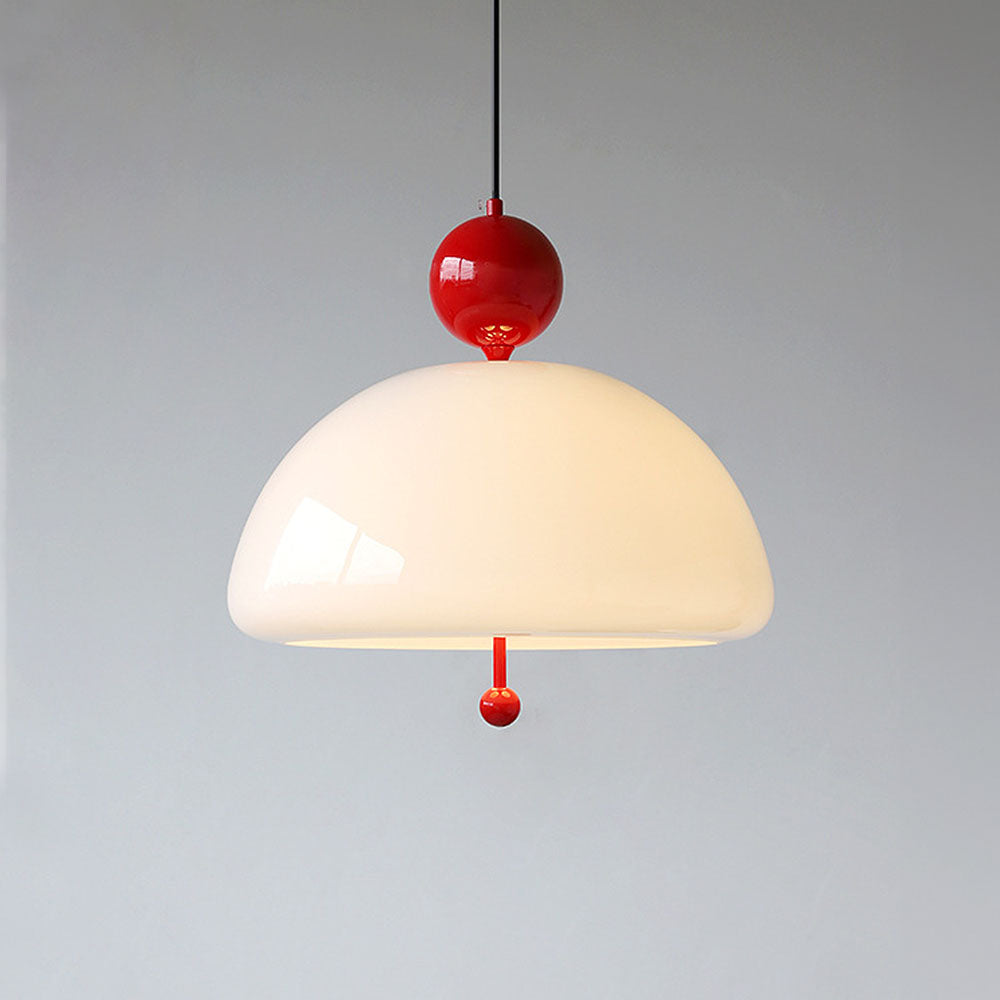 AURORIX - Vibrant Red Glass Pendant Light