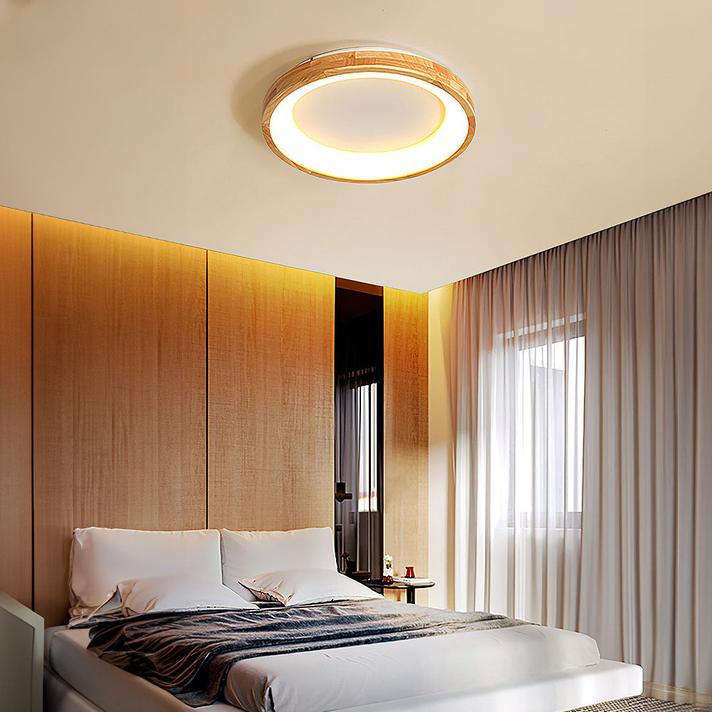 ELEVE - Sleek Wood Accent LED Ceiling Light
