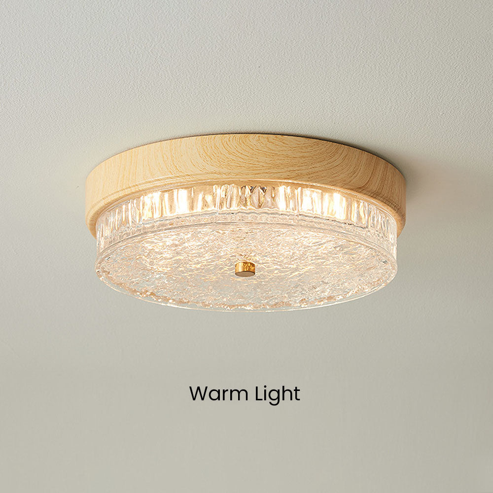 AURABELLA - Energy-Efficient Brown Glass LED Ceiling Light