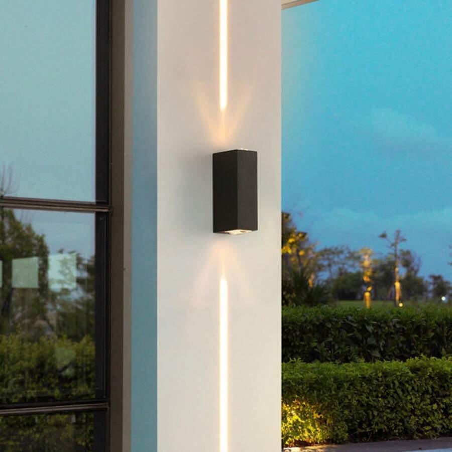 NOVAEL - Waterdichte LED Buiten Zwarte Wandlamp