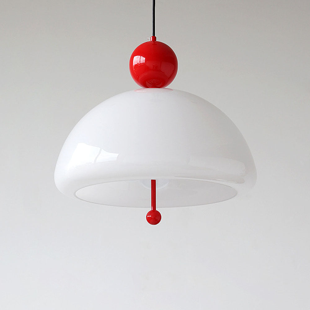 AURORIX - Vibrant Red Glass Pendant Light