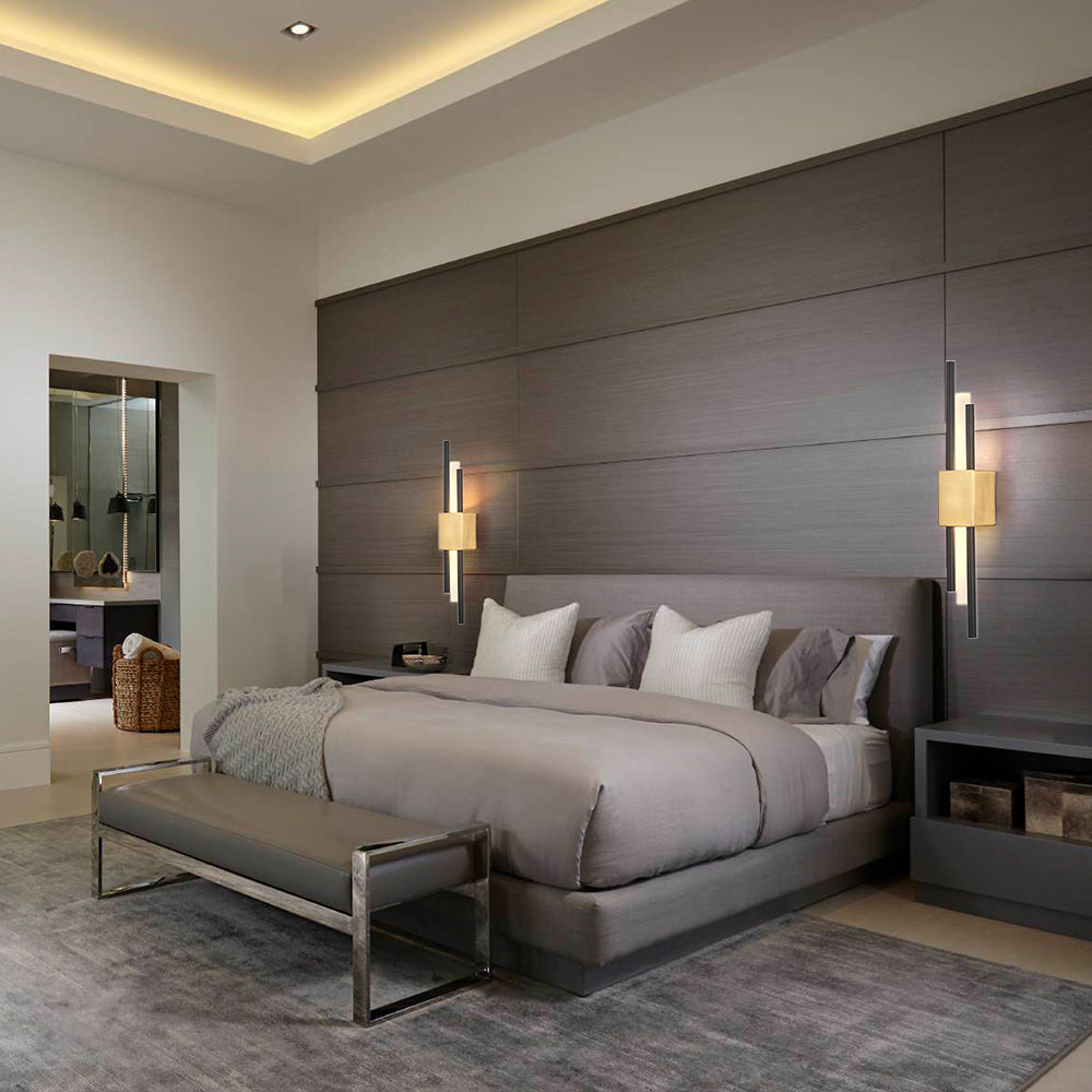 VIOLARA - Black and Gold Modern Wall Light