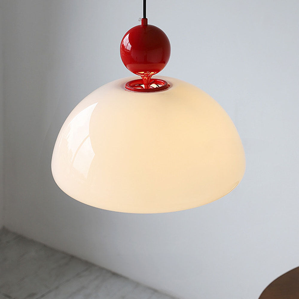 AURORIX - Vibrant Red Glass Pendant Light