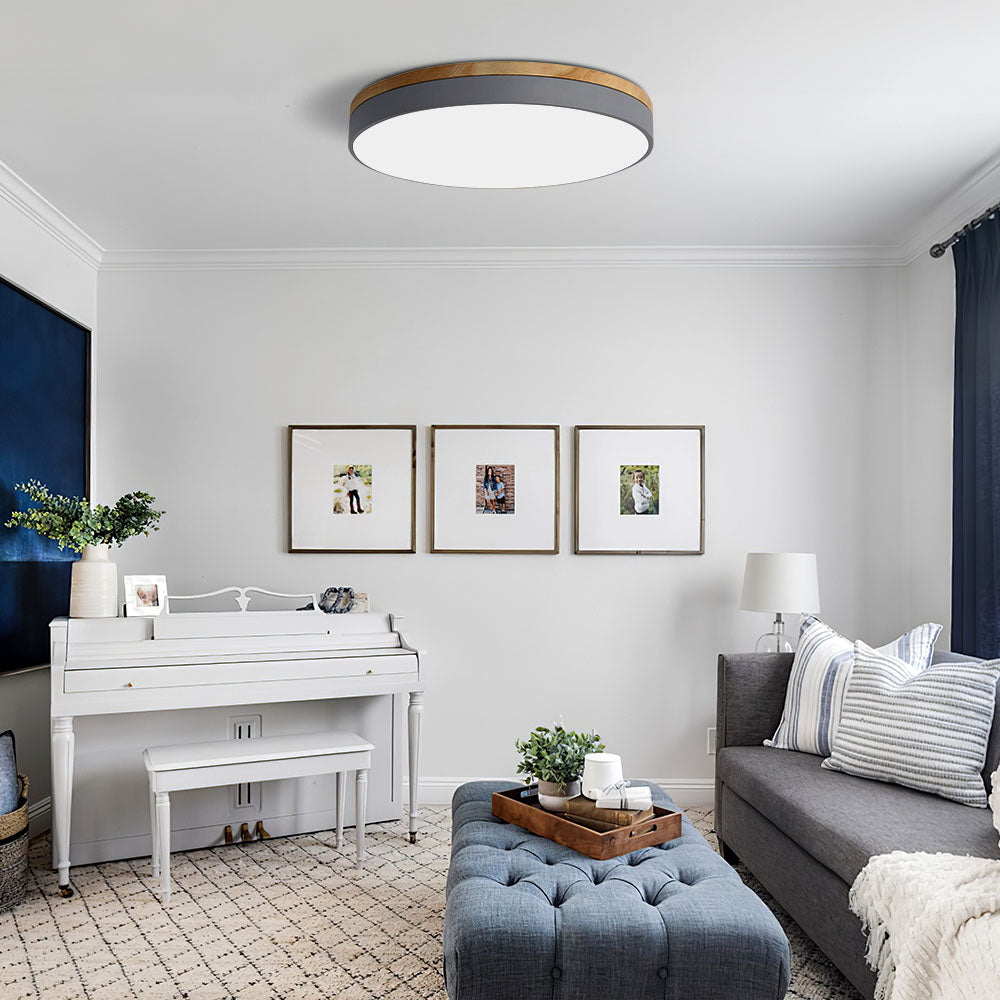 VIVARO - Contemporary Wood LED Ceiling Light