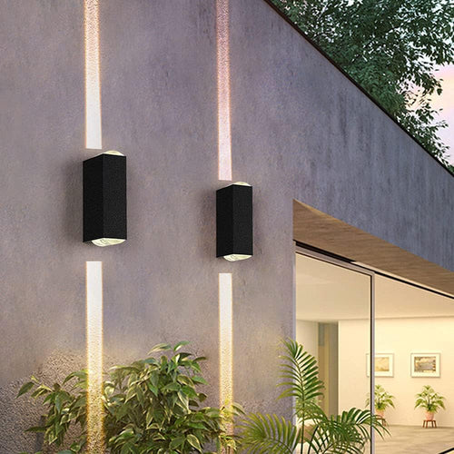 NOVAEL - Waterdichte LED Buiten Zwarte Wandlamp