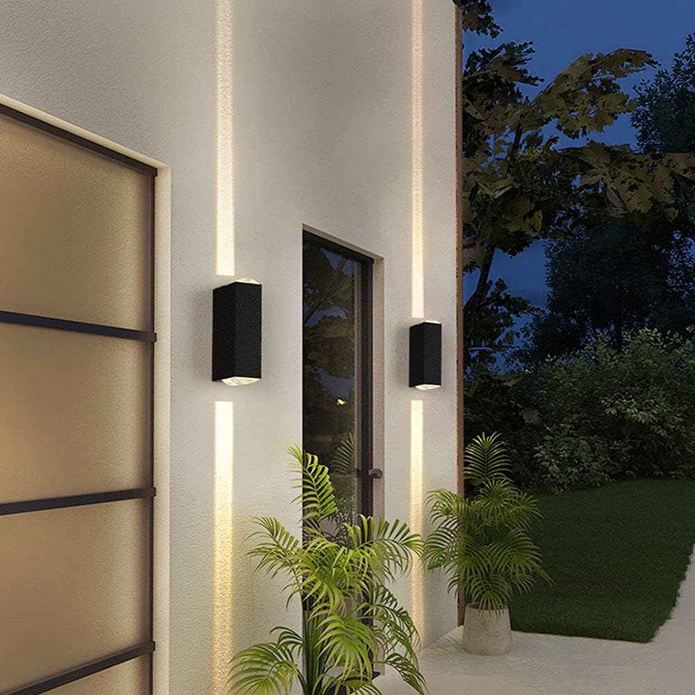 NOVAEL - Waterdichte LED Buiten Zwarte Wandlamp