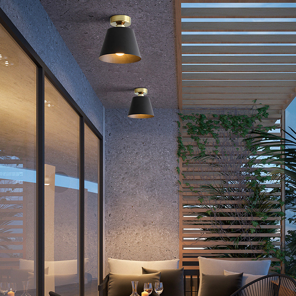 LUMIERE - Stylish Conical Iron Shade Ceiling Light