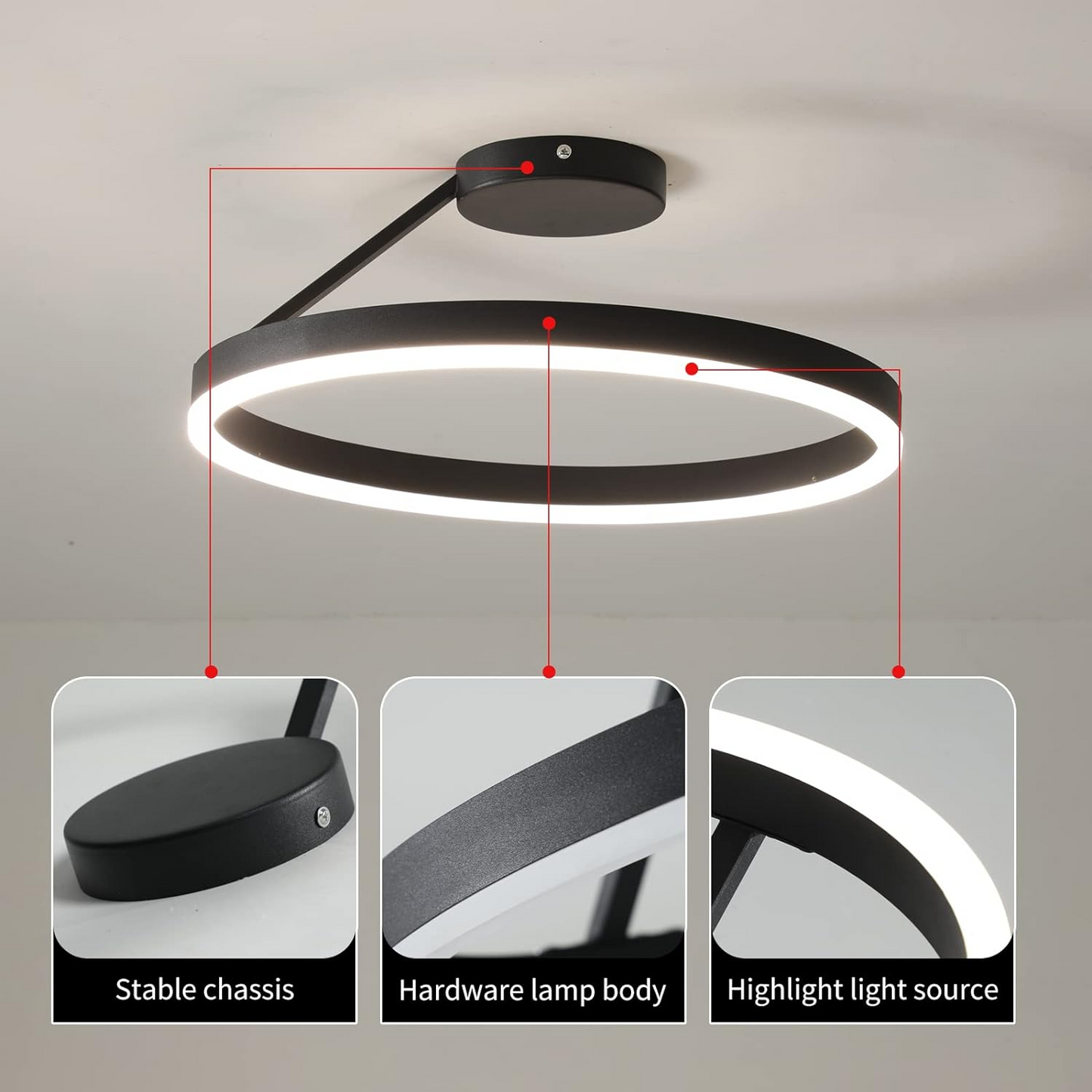 SOLVIA - Modern Nordic LED Ceiling Light