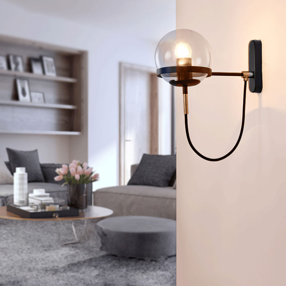 AURORABELLE - Elegant Retro Glass Ball Wall Light