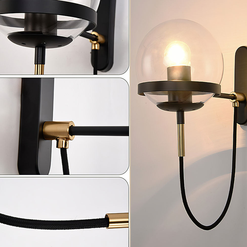 AURORABELLE - Elegant Retro Glass Ball Wall Light