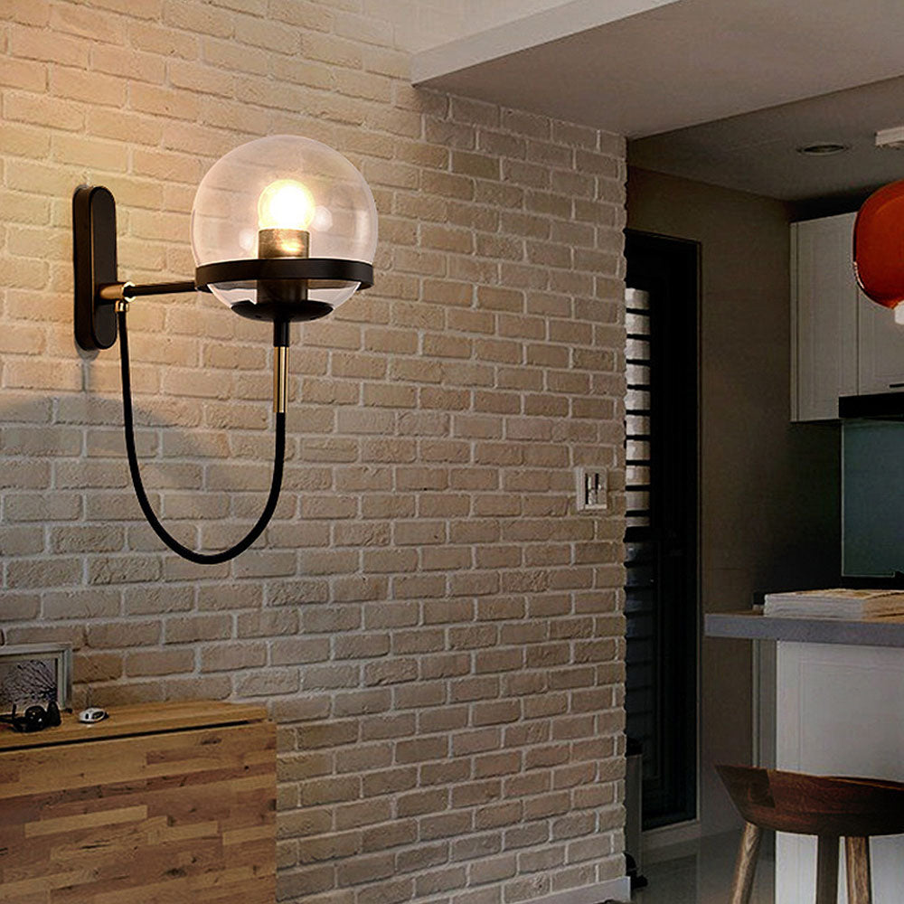 AURORABELLE - Elegant Retro Glass Ball Wall Light