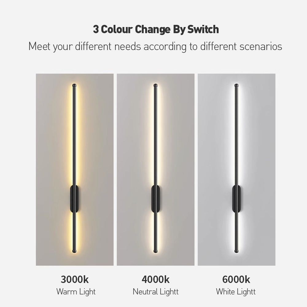 AURAVIA - Slanke aluminium LED-wandlamp