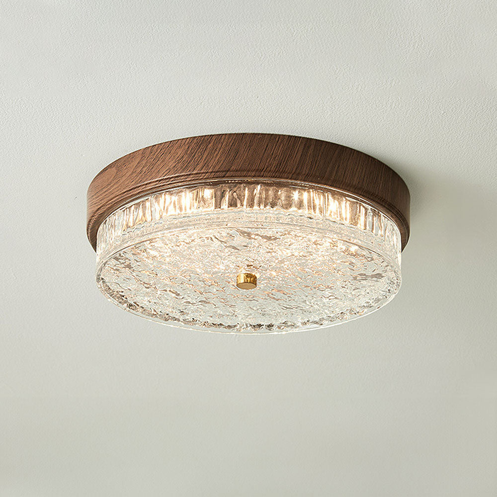 AURABELLA - Energy-Efficient Brown Glass LED Ceiling Light
