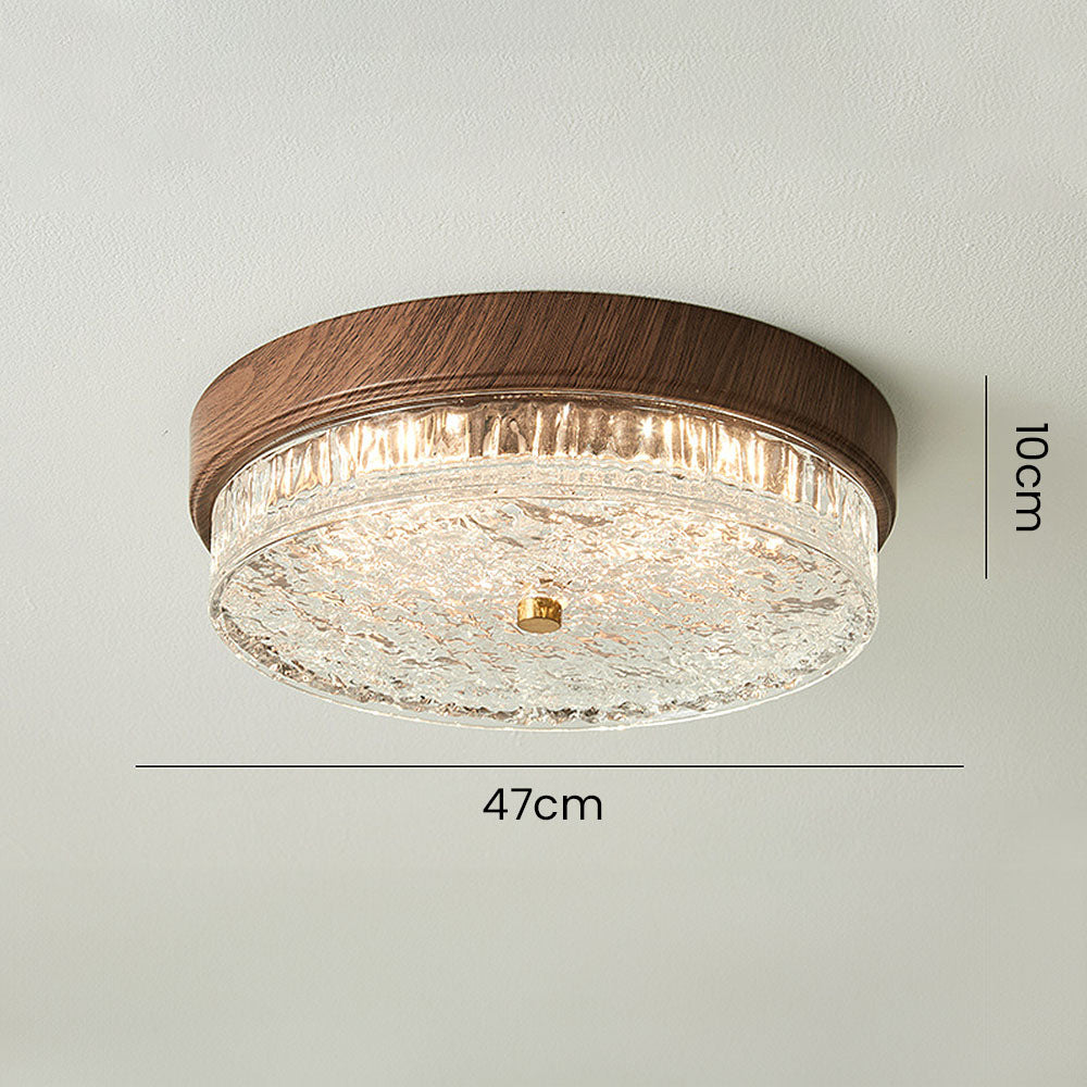 AURABELLA - Energy-Efficient Brown Glass LED Ceiling Light