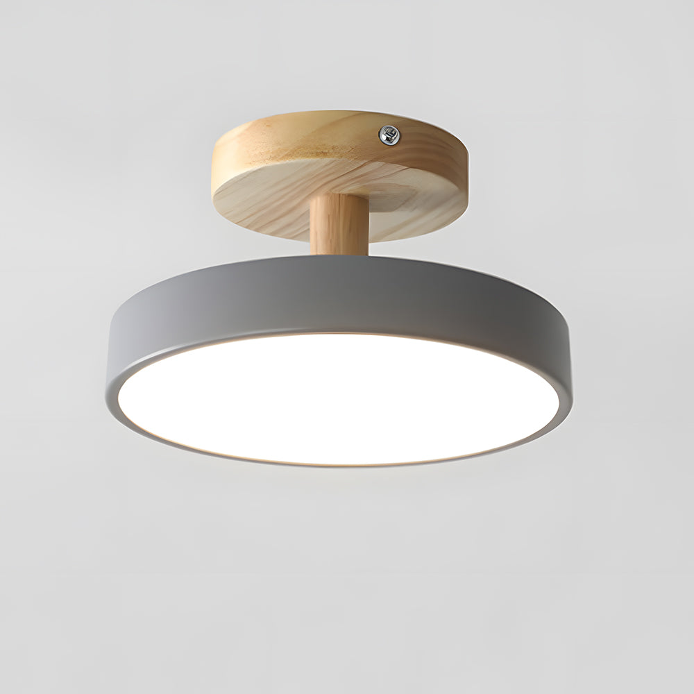 VIVARE - Sleek Wood and Iron Ceiling Light