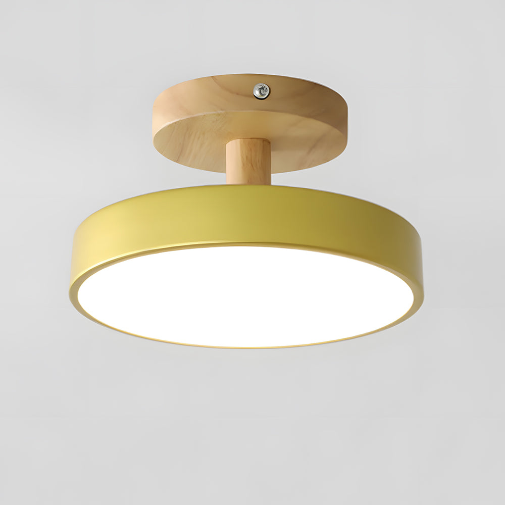 VIVARE - Sleek Wood and Iron Ceiling Light