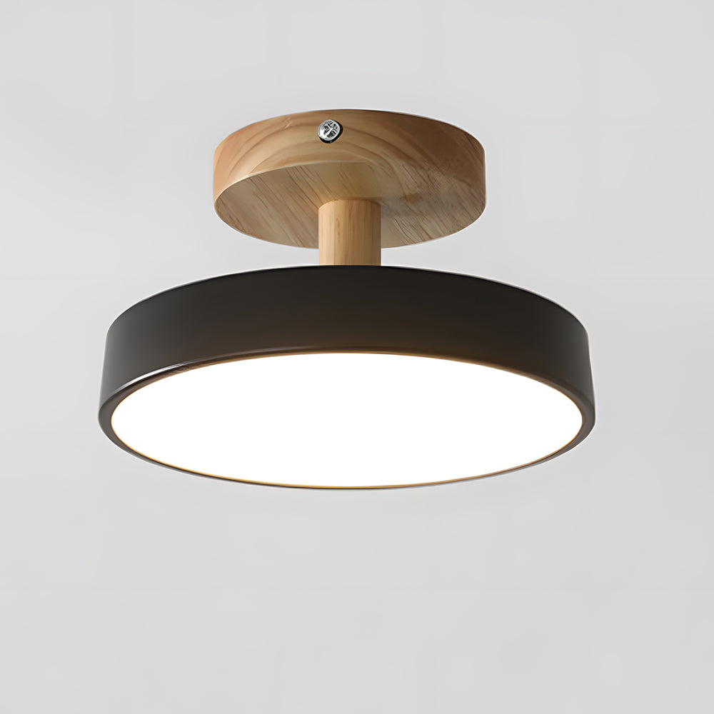 VIVARE - Sleek Wood and Iron Ceiling Light