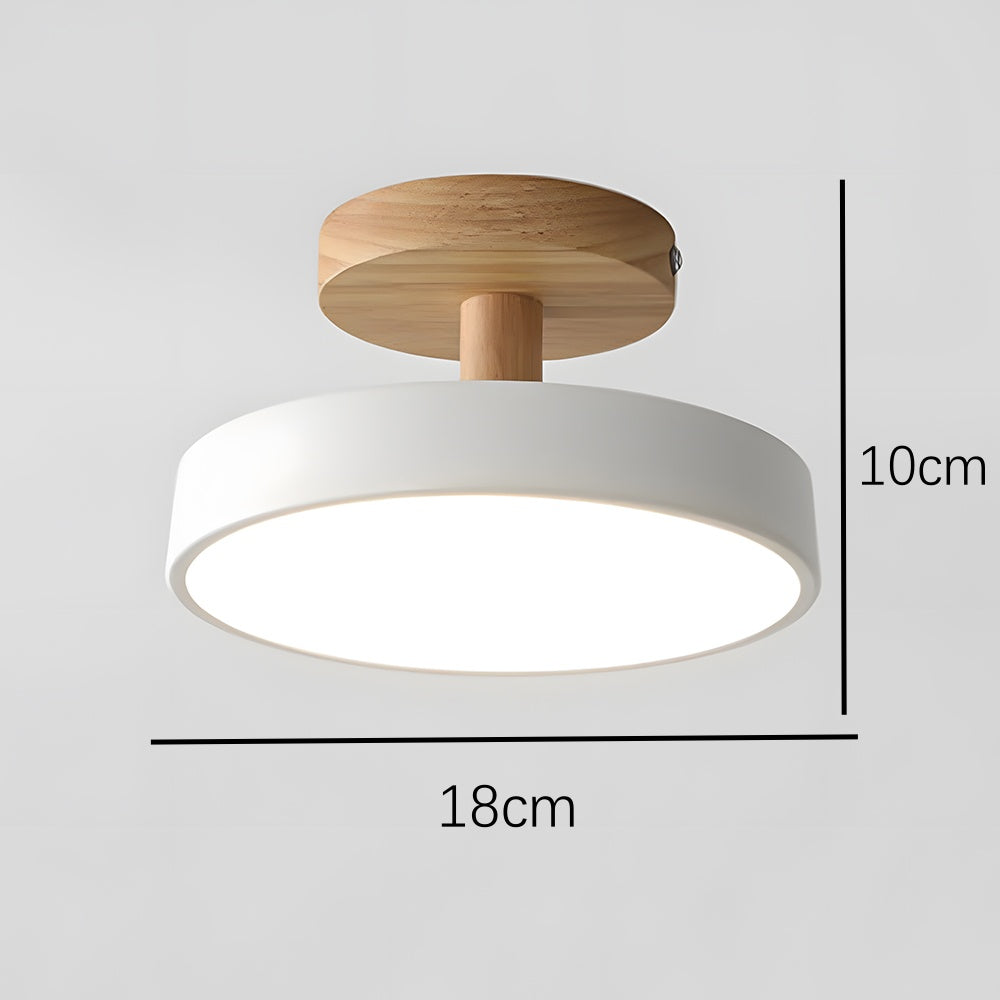 VIVARE - Sleek Wood and Iron Ceiling Light
