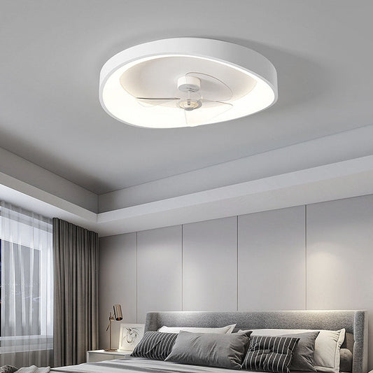 ZENOVAN - Contemporary White Iron Ceiling Fan Light