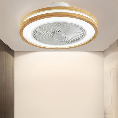 AEROWO - Sleek Round Ceiling Fan with LED Lights