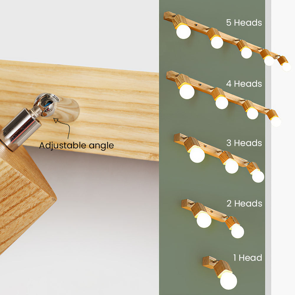 VIVLUX - Natural Wood Bathroom LED Track Lights